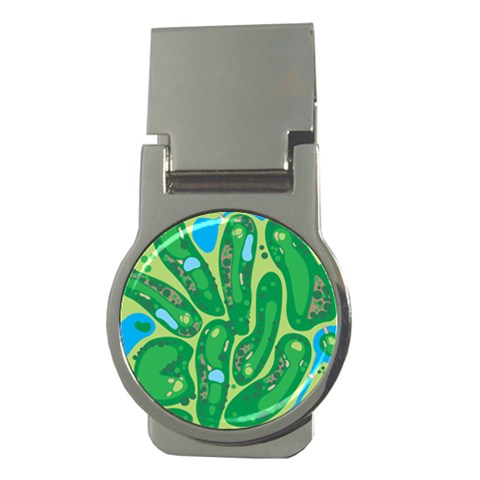 Golf Course Par Golf Course Green Money Clips (Round)  from ArtsNow.com Front