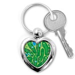 Golf Course Par Golf Course Green Key Chain (Heart)