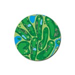 Golf Course Par Golf Course Green Rubber Round Coaster (4 pack)