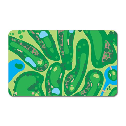 Golf Course Par Golf Course Green Magnet (Rectangular) from ArtsNow.com Front