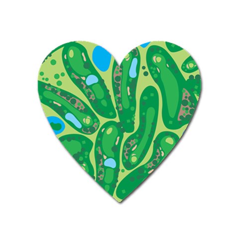 Golf Course Par Golf Course Green Heart Magnet from ArtsNow.com Front