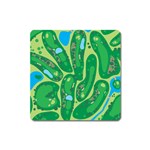 Golf Course Par Golf Course Green Square Magnet