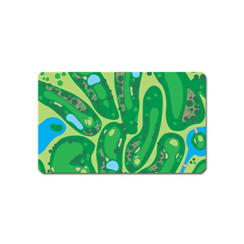 Golf Course Par Golf Course Green Magnet (Name Card) from ArtsNow.com Front