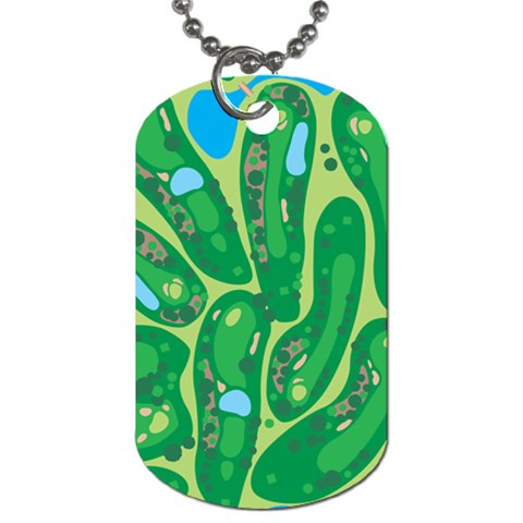 Golf Course Par Golf Course Green Dog Tag (One Side) from ArtsNow.com Front