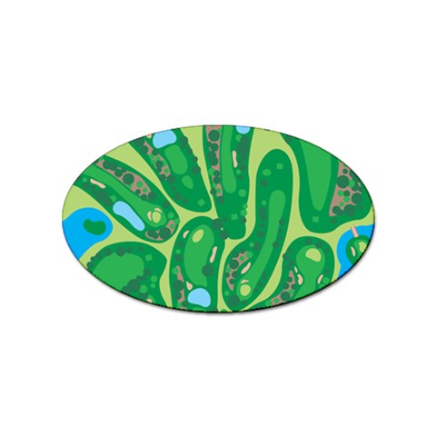 Golf Course Par Golf Course Green Sticker Oval (100 pack) from ArtsNow.com Front