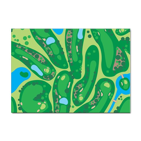 Golf Course Par Golf Course Green Sticker A4 (10 pack) from ArtsNow.com Front