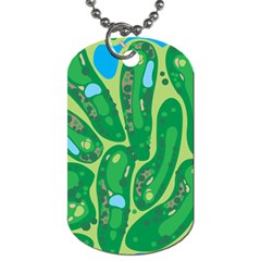 Golf Course Par Golf Course Green Dog Tag (Two Sides) from ArtsNow.com Front