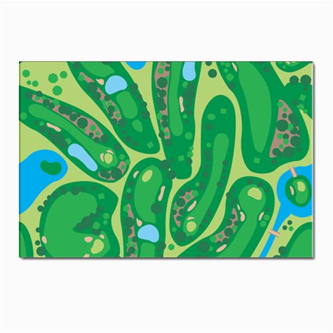 Golf Course Par Golf Course Green Postcard 4 x 6  (Pkg of 10) from ArtsNow.com Front