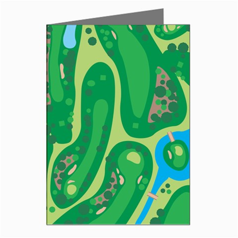 Golf Course Par Golf Course Green Greeting Cards (Pkg of 8) from ArtsNow.com Left