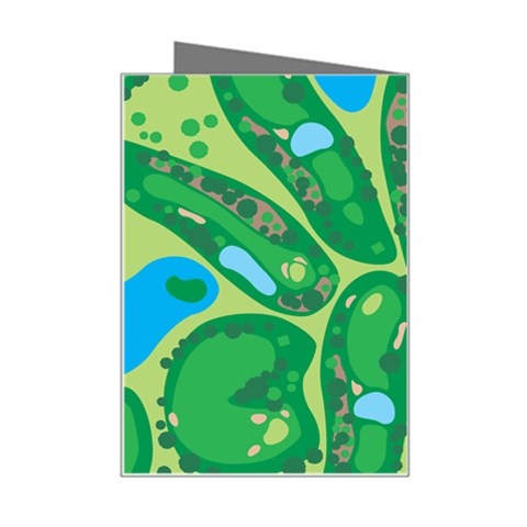 Golf Course Par Golf Course Green Mini Greeting Card from ArtsNow.com Right