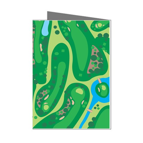 Golf Course Par Golf Course Green Mini Greeting Cards (Pkg of 8) from ArtsNow.com Left