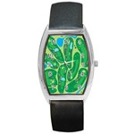 Golf Course Par Golf Course Green Barrel Style Metal Watch
