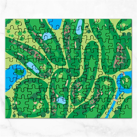 Golf Course Par Golf Course Green Rectangular Jigsaw Puzzl from ArtsNow.com Front