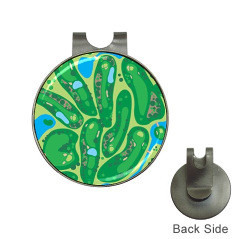 Golf Course Par Golf Course Green Hat Clips with Golf Markers from ArtsNow.com Front