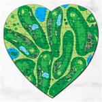 Golf Course Par Golf Course Green Jigsaw Puzzle (Heart)