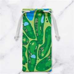Golf Course Par Golf Course Green Jewelry Bag from ArtsNow.com Back