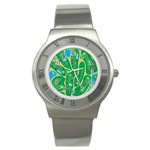 Golf Course Par Golf Course Green Stainless Steel Watch