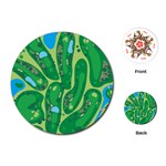 Golf Course Par Golf Course Green Playing Cards Single Design (Round)