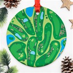 Golf Course Par Golf Course Green Round Ornament (Two Sides)