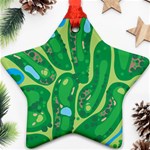 Golf Course Par Golf Course Green Star Ornament (Two Sides)
