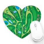 Golf Course Par Golf Course Green Heart Mousepad