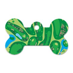 Golf Course Par Golf Course Green Dog Tag Bone (Two Sides) from ArtsNow.com Back