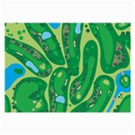 Golf Course Par Golf Course Green Large Glasses Cloth (2 Sides)
