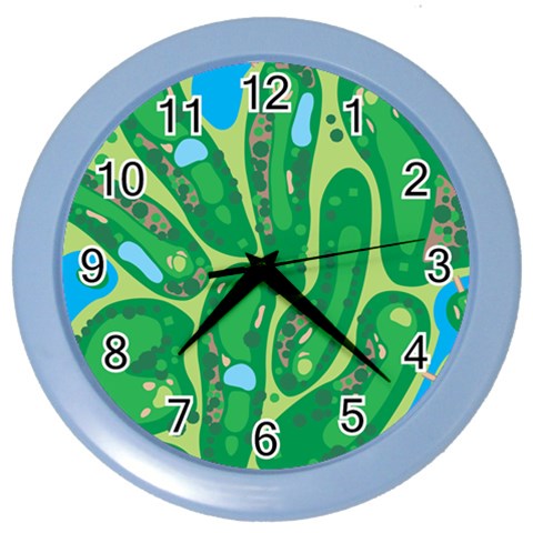 Golf Course Par Golf Course Green Color Wall Clock from ArtsNow.com Front