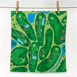 Golf Course Par Golf Course Green Face Towel
