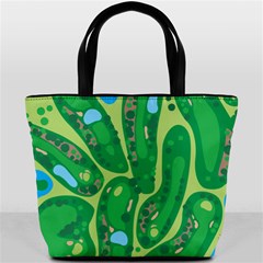 Golf Course Par Golf Course Green Bucket Bag from ArtsNow.com Front