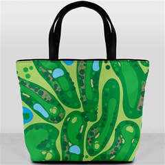 Golf Course Par Golf Course Green Bucket Bag from ArtsNow.com Back