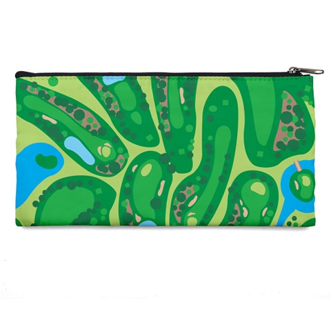 Golf Course Par Golf Course Green Pencil Case from ArtsNow.com Back