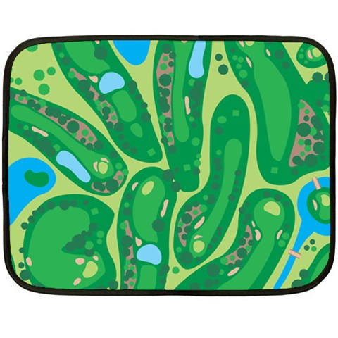Golf Course Par Golf Course Green Two Sides Fleece Blanket (Mini) from ArtsNow.com 35 x27  Blanket Front