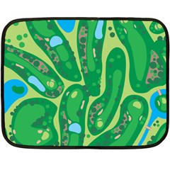 Golf Course Par Golf Course Green Two Sides Fleece Blanket (Mini) from ArtsNow.com 35 x27  Blanket Back