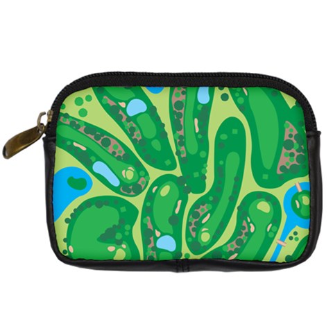Golf Course Par Golf Course Green Digital Camera Leather Case from ArtsNow.com Front