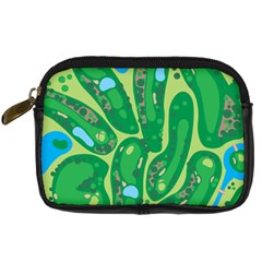 Golf Course Par Golf Course Green Digital Camera Leather Case from ArtsNow.com Front