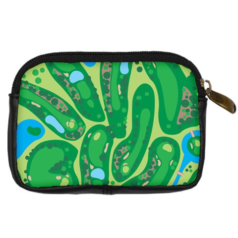 Golf Course Par Golf Course Green Digital Camera Leather Case from ArtsNow.com Back