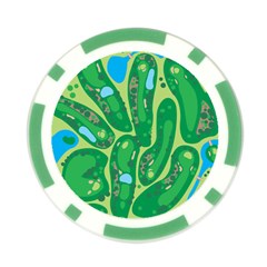 Golf Course Par Golf Course Green Poker Chip Card Guard (10 pack) from ArtsNow.com Front