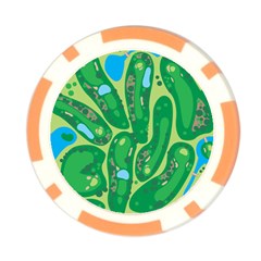 Golf Course Par Golf Course Green Poker Chip Card Guard (10 pack) from ArtsNow.com Front