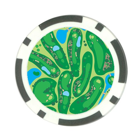Golf Course Par Golf Course Green Poker Chip Card Guard (10 pack) from ArtsNow.com Back