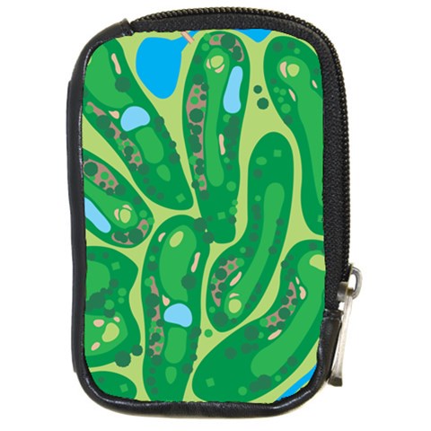 Golf Course Par Golf Course Green Compact Camera Leather Case from ArtsNow.com Front