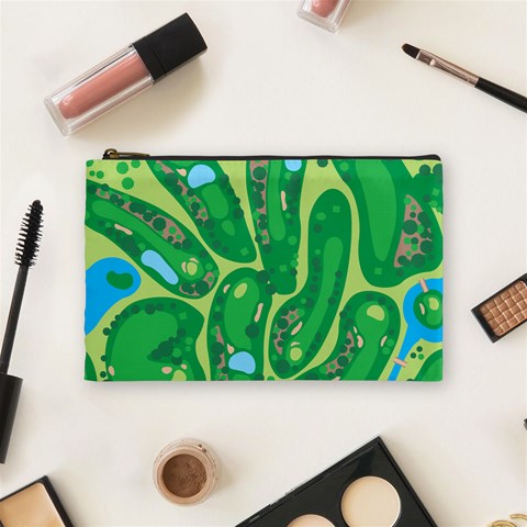 Golf Course Par Golf Course Green Cosmetic Bag (Medium) from ArtsNow.com Front