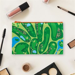 Golf Course Par Golf Course Green Cosmetic Bag (Medium) from ArtsNow.com Front