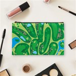 Golf Course Par Golf Course Green Cosmetic Bag (Medium)