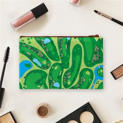 Golf Course Par Golf Course Green Cosmetic Bag (Medium) from ArtsNow.com Back