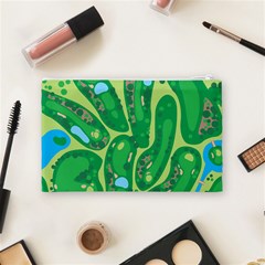 Golf Course Par Golf Course Green Cosmetic Bag (Medium) from ArtsNow.com Back