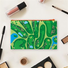 Golf Course Par Golf Course Green Cosmetic Bag (Medium) from ArtsNow.com Back