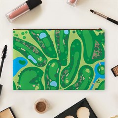 Golf Course Par Golf Course Green Cosmetic Bag (Large) from ArtsNow.com Back