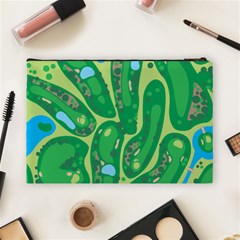 Golf Course Par Golf Course Green Cosmetic Bag (Large) from ArtsNow.com Back