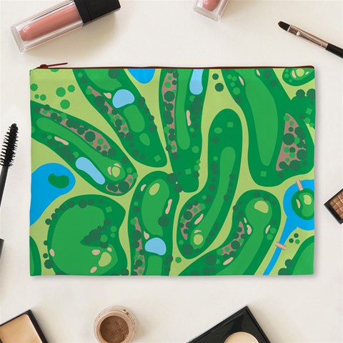 Golf Course Par Golf Course Green Cosmetic Bag (XL) from ArtsNow.com Front